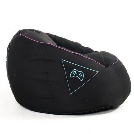 Woxter Puff Stinger Gaming GM26-114 con Relleno - Azul y Negro, Tela Antimanchas, Doble Costura